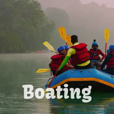 boating activitieson dandeli kali river front