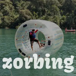 zorbing activities in dandeli river front